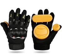 POFET Gants de skateboard, gants de descente, gants de glisse, pierre de feu, étincelles, longboard, équipement de protection, gants de descente