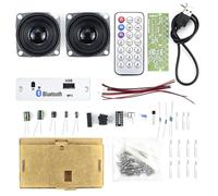 POFET Kit de Haut-parleurs DIY Kits de Pratique de Soudure Kit électronique Télécommande Disponible Support Bluetooth/USB avec amplificateur stéréo 3W + 3W