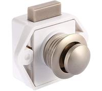 POFET Loquet à bouton poussoir pour armoire, placard, porte sans clé, pour camping-car, caravane, camping-car (blanc)
