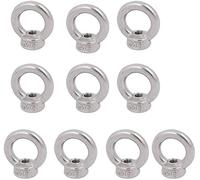 POFET Lot de 10 écrous à œil de levage M6-316 en acier inoxydable DIN582 - Boulons à vis - Anneau de câble marin - Écrou à œil de levage pour câble