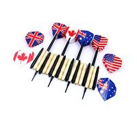 POFET Lot de 12 fléchettes à pointe souple avec 100 pointes souples pour cible électronique