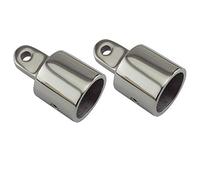 POFET Lot de 2 capuchons coulissants en acier inoxydable 316 de 25 mm