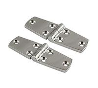 POFET Lot de 2 charnières de porte de bateau en acier inoxydable, fermoir de porte Ecurity Loquet à loquet pour yacht/camping-car (38 x 102 mm)