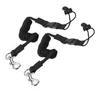 POFET Lot de 2 laisses de Canne à Kayak pour Bateau de sécurité, pagaie Universelle, Accessoires de Kayak, Longueur 53,3 cm à 155,4 cm (Noir)