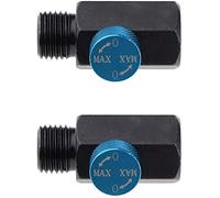 POFET Lot de 2 régulateurs en ligne 1/4 NPT en acier massif pour valve de pression d'air comprimé