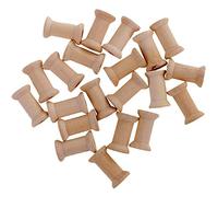POFET Lot de 20 Bobine en Bois Vintage Bobines de Fils à Coudre bobines Vide Bois Bobines Naturel bobines Naturel à Coudre Accessoire