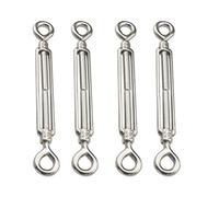 POFET Lot de 4 cordes en acier inoxydable 304 pour œillets et œillets, forte tension, utilisées pour le parasol, l'installation de tentes, la fixation de câbles ou de cordes.