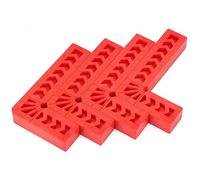 POFET Lot de 4 pinces de positionnement à 90 degrés Type L à angle droit Outil de travail du bois Localisateur auxiliaire en plastique Règle carrée Support d'angle pour menuisiers (3 pouces)