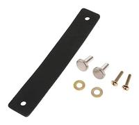 POFET Lot de 5 poignées de porte de placard nordique en cuir PU souple pour placard, tiroir, meubles (26 x 156 mm) - Noir