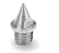 POFET Lot de 50 pointes en acier inoxydable avec clé à pique, 0,6 cm de long, pointes de remplacement pour chaussures de course Sprint Sport, couleur argent