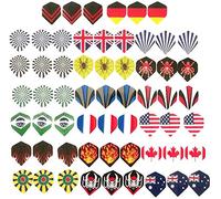 POFET Lot de 90 ailettes de fléchettes standard en PET durable