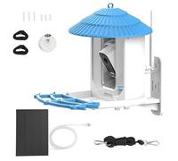 POFET Mangeoire à Oiseaux à énergie Solaire, enregistrements automatiques de vidéos, Notification Lors de la Visite des Oiseaux, caméra à Oiseaux Intelligente, Cadeaux pour Les Amoureux des Oiseaux