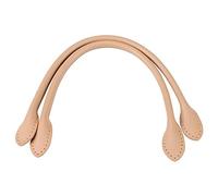 POFET Paire de poignées de Sac à Main en Cuir véritable Sangle de Rechange pour Accessoires à Main DIY Beige 60 cm