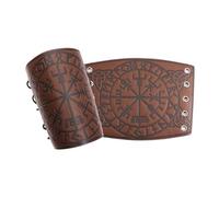 POFET Paire Viking en Relief Poignet Garde Viking Costume Hommes pour représentation théâtrale Cosplay Halloween Costume