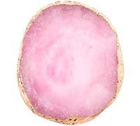 POFET Palette de manucure en résine à bord d'agate pour ongles Rose