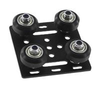 POFET Plaque à rainure en V, poulie de profil en aluminium, plaque de construction en V et extrusion d'aluminium 2020, petite roue en V avec plaque pour imprimante 3D