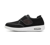 POFH Chausson Homme IntéRieur ExtéRieur Chaussures Orthopédiques De Marche Personnes âGéEs Gonflés Arthrite Oedème Swollen Pantoufle Pieds EnfléS AprèS Une Blessure OedèMe(Black,43 EU)