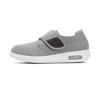 POFH Chausson Homme IntéRieur ExtéRieur Chaussures Orthopédiques De Marche Personnes âGéEs Gonflés Arthrite Oedème Swollen Pantoufle Pieds EnfléS AprèS Une Blessure OedèMe(Gray,41 EU)