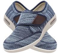 POFH Chaussures Orthopédiques Homme Chaussures De Marche Personnes âGéEs Gonflés Arthrite Oedème Swollen Pantoufle Pieds EnfléS AprèS Une Blessure Chaussures OedèMe (Color : Light Blue, Size : 42 EU)