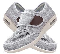 POFH Chaussures Orthopédiques Homme Chaussures De Marche Personnes âGéEs Gonflés Arthrite Oedème Swollen Pantoufle Pieds EnfléS AprèS Une Blessure Chaussures OedèMe (Color : Light Gray, Size : 42 EU)