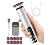 POFIBO Rapeuse Pieds Électrique - Rappe Pieds Pédicure 2 en 1 pour Corne Rechargeable avec Affichage (9 Vitesses Réglables) Ponceuse Pied pour Femmes Hommes Pédicures