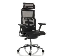 hjh OFFICE Chaise de Bureau Professionnelle POFIT GEN2 Filet Chaise pivotante Ergonomique avec Soutien Lombaire Flexible, Noir, 652284