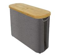 pofluany Porte-Papier hygiénique léger, Solution de Rangement pour Salle de Bain, Panier Organisateur avec Couvercle Anti-poussière, Grande capacité Gris