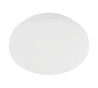 Eglo Plafonnier LED Pogliola-E, lampe plafond plate, luminaire en saillie pour couloir ou chambre, métal et plastique blanc, lumière blanc chaud, Ø 26 cm