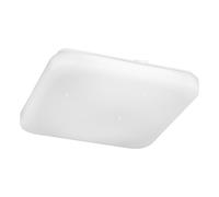 Eglo Luminaire plafonnier LED Pogliola, lampe de plafond avec dip switch, éclairage cuisine, panneau en métal et plastique en blanc, blanc chaud - neutre - froid, 33x33 cm
