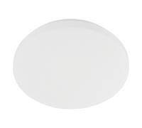 Eglo Luminaire plafonnier LED Pogliola, lampe de plafond avec dip switch, éclairage cuisine, panneau en métal et plastique en blanc, blanc chaud - neutre - froid, Ø 26 cm