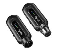 POGOLAB XLR Système de Microphone sans Fil Transmetteur Récepteur, 2.4G XLR Adaptateur sans Fil pour Microphone Dynamique Condensateur, 12 Heures, 150 Pieds, pour Chanter Parler en Public