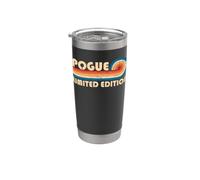 POGUE Retro 70s 80s Sunset Stripe Gobelet isotherme en acier inoxydable double paroi