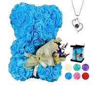 POHOMEGK Cadeau de Saint-Valentin pour Elle Un Ours Rose Artificiel symbolisant l'amour éternel, Parfait comme Cadeau de Saint-Valentin pour Les Petites amies, Les Partenaires ou Les mères.