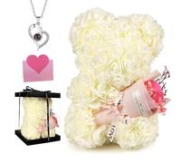 POHOMEGK Cadeau Saint Valentin Femme Ourson en Rose, Cadeaux Ours en Rose, Cadeaux de la fête des Mères, Saint Valentin, Anniversaire, Les Filles Aiment Les Roses Dours