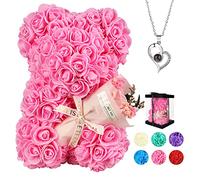 POHOMEGK Ours Rose, Un Cadeau de Noël pour Elle, Parfait pour la Saint-Valentin pour Votre Petite Amie, Un Cadeau de fête des mères pour Votre Fille ou Un Cadeaus d'anniversaire.