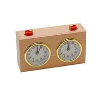 POHOVE Jeu D'Échecs Horloge, Professionnel Numérique International en Bois Concours Horloge Compact Outils Distribution, Portable Minuterie pour Jeu, 6.10x2.17x3.74Inch - Bois, 6.10x2.17x3.74inch
