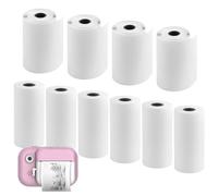 POHOVE Lot de 10 rouleaux de papier thermique pour imprimante photo, appareil photo pour enfants, pâte de bois pour impression instantanée, recharge de papier d'impression blanc