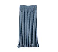 Pohullan Jupe longue pour femme - Automne hiver - Épaisse - Chaude - Jupe crayon élégante et sexy - En tricot, Bleu B2235, taille unique