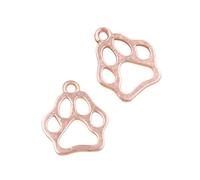 POIAFTETMA Lot de 20 pendentifs en forme de patte d'ours en forme de griffe de chien - Doré, bronze et argent - Pour fabrication de bijoux antiques - Fait à la main - Accessoires tendance - Cadeau