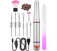 Poiale Ponceuse pour Ongles Professionnelle 12 en 1, 20000RPM Vitesse Réglable,Silencieuse & Sécurité,Lime a Ongle Electrique,Kit de Manucure Pedicure,Puissante et Portable des Débutantes Salon,Maison