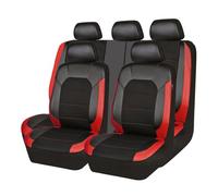 POIBNZ Ensemble de Housses de Siège Auto pour Ford Fusion 2010-2024, Imperméable Durable Protection Complète Avant et Arrière pour Voiture,D Black+Red