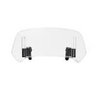 POIBNZ Extension Bulle Moto pour Suzuki V Strom 650 DL 650, Extension de Pare-Brise de Moto Spoiler, Déflecteur de Pare-Brise Réglable à Clipser Pare-Brise Modifié,Large-Transparent