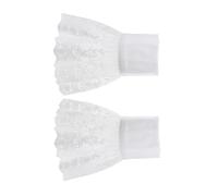 PoicVasd Manchons de poignets extensibles et confortables pour l'exercice en plein air, usage quotidien, manches de poignet en dentelle blanche