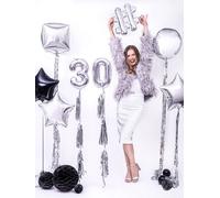 Poids 7cm pour déco hélium Set de 4 pièces Argent