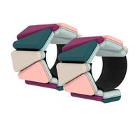 Poids Cheville Bracelet de musculation bicolore en silicone for poignet et cheville, bloc de plomb invisible for entraînement de force, équipement de fitness portable(Cross color mixing)