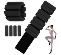 Poids Cheville et Poignet, 2 Pièces (0,45 kg chacun) Ankle Weights, Poids Poignet, Leste Cheville, Poids de Cheville, Poids Pilates, pour Yoga, Danse, Pilates, Aérobic, Marche, Remise en Forme (Noir)