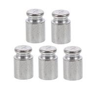 Poids D’étalonnage de Précision 2g 5 Pièces en Acier pour Balances | Finition Chromée Argentée, Surface Polie à Bords Lisses, Usage pour Bijouterie, Laboratoire et Enseignement