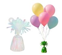 Poids de ballon en aluminium pour ballons à l'hélium - 160 g à 180 g - Accessoire de décoration pour fêtes d'anniversaire, événements et mariages (irisé)