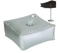 Poids De Base Du Parapluie, Grand Sac À Eau Carré | Accessoire De Stabilité Robuste En PVC Argenté Durable De 50 Lb Conçu Pour Sécuriser Les Supports En Porte-à-faux De Patio Extérieur Contre De Forte