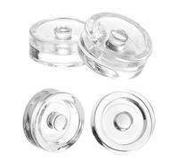 Poids de fermentation en verre | Lot de 4 poids de fermentation transparents avec poignée pour pot de 200 g de 7 cm | Poids de fermentation pour bocaux - pour les ferments de cornichons, de légumes et